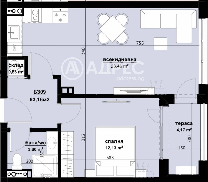 Продава 2-СТАЕН, гр. Бургас, област Бургас, снимка 3 - Апартаменти - 52810370