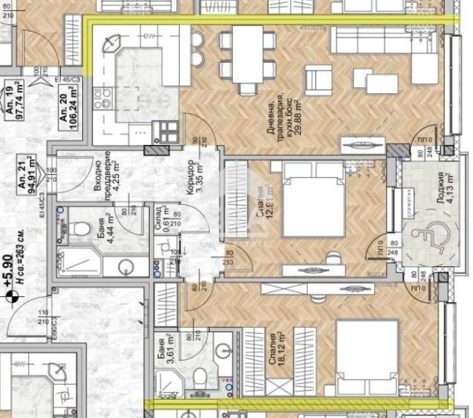 Продава 3-СТАЕН, гр. София, Люлин 8, снимка 4 - Апартаменти - 53286131