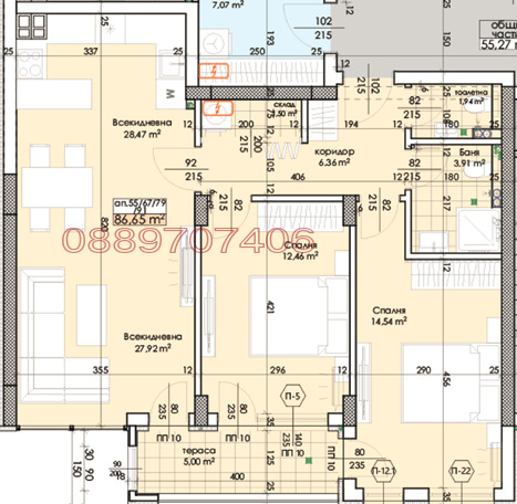 Продава 3-СТАЕН, гр. Пловдив, Тракия, снимка 3 - Апартаменти - 54001267