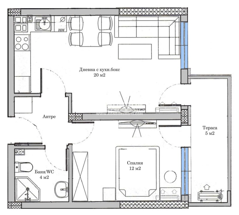 Продава  2-стаен град Пловдив , Беломорски , 62 кв.м | 87896016 - изображение [2]