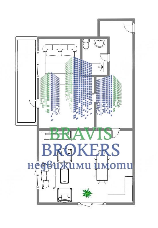 Satılık  1 yatak odası Varna , Izgrev , 63 metrekare | 83448537 - görüntü [2]