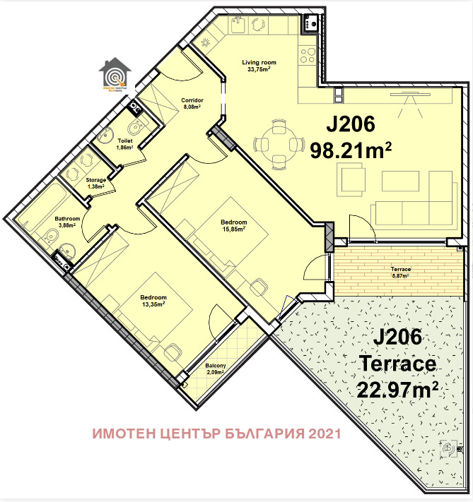 Продава  3-стаен град София , Полигона , 116 кв.м | 47352128