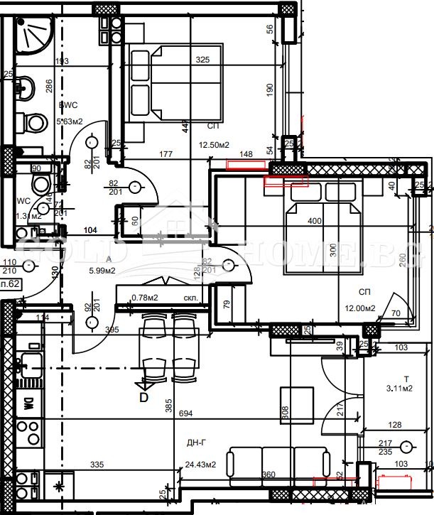 In vendita  2 camere da letto Plovdiv , Hristo Smirnenski , 93 mq | 39377463 - Immagine [6]