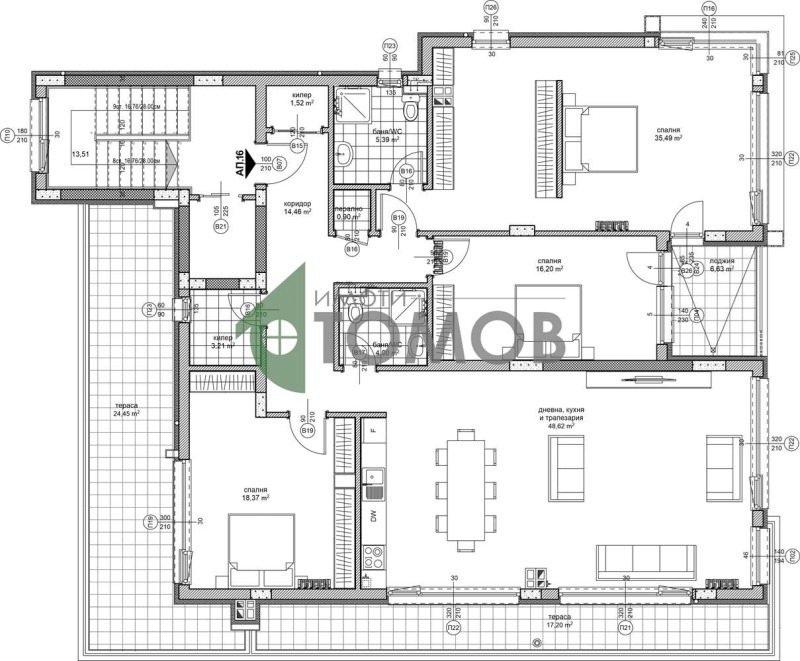 Продава МНОГОСТАЕН, гр. Шумен, Център, снимка 4 - Апартаменти - 53008886