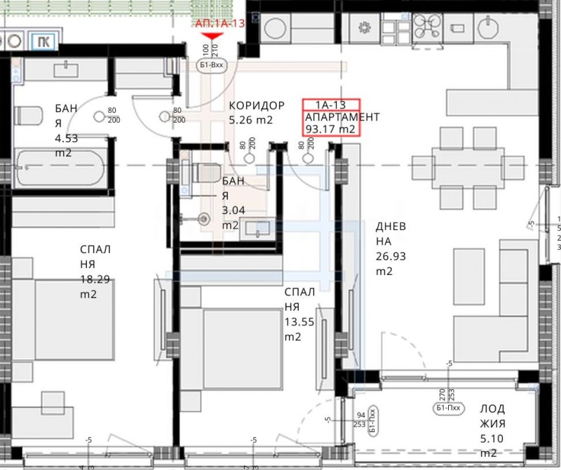 Till salu  Etagevåning Sofia , Krastova vada , 234 kvm | 95405517 - bild [10]