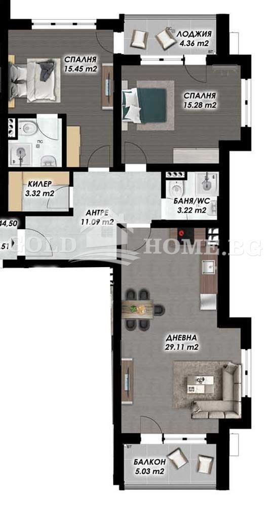 Продава 3-СТАЕН, гр. Пловдив, Гагарин, снимка 4 - Апартаменти - 53888400