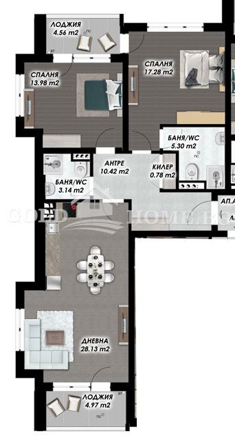 Продава 3-СТАЕН, гр. Пловдив, Гагарин, снимка 6 - Апартаменти - 53888400