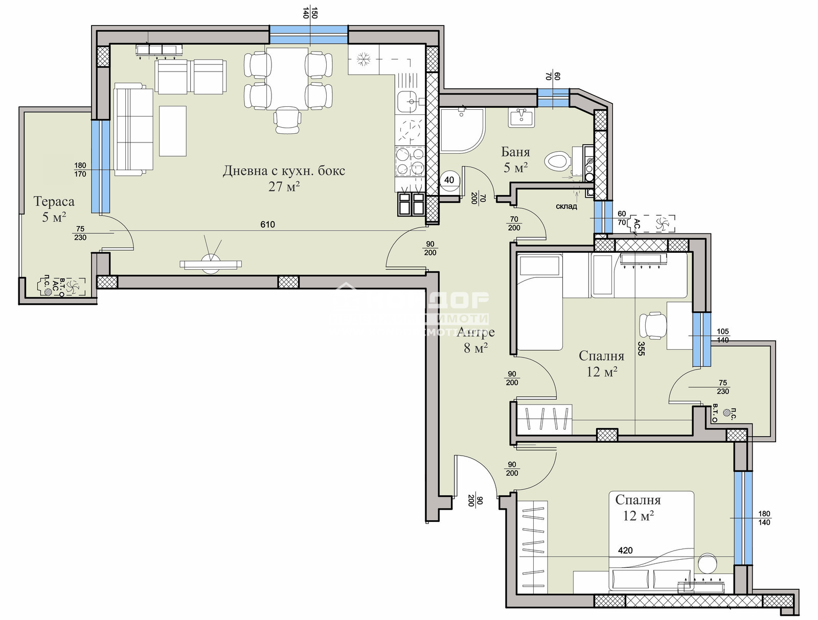 Продава 3-СТАЕН, гр. Пловдив, Христо Смирненски, снимка 2 - Апартаменти - 49954205