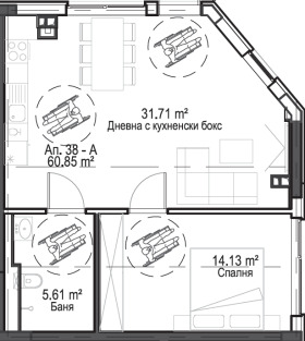 1 dormitorio Druzhba 2, Sofia 7