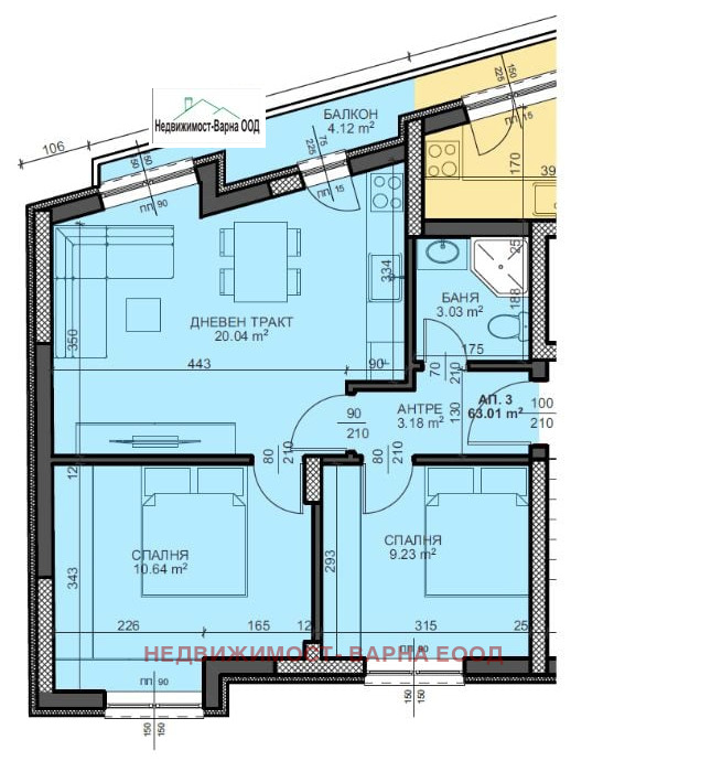 En venta  2 dormitorios Varna , Pogrebi , 75 metros cuadrados | 70146519