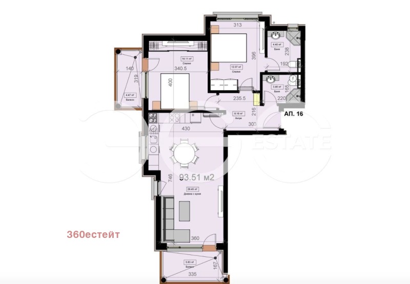 Na prodej  2 ložnice Varna , k.k. Sv.Sv. Konstantin i Elena , 103 m2 | 65263630 - obraz [4]