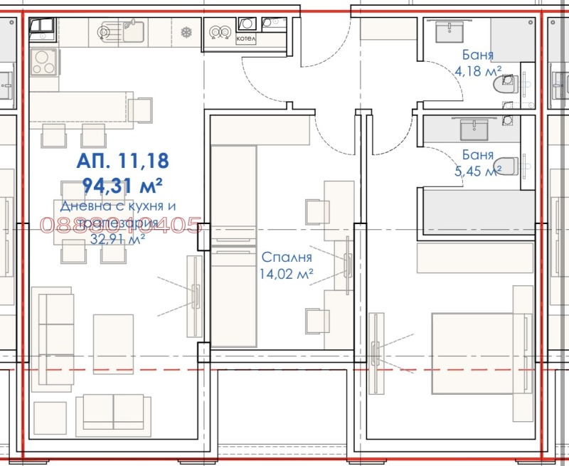 Продава 3-СТАЕН, гр. София, Витоша, снимка 3 - Апартаменти - 52816002