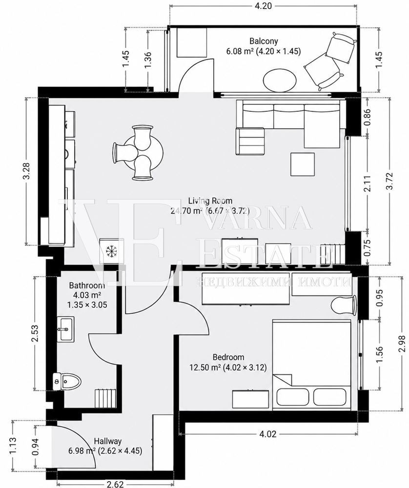 Продава 2-СТАЕН, гр. Варна, м-т Евксиноград, снимка 15 - Апартаменти - 54209635