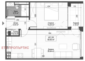 Продава 2-стаен град София Зона Б-18 - [1] 