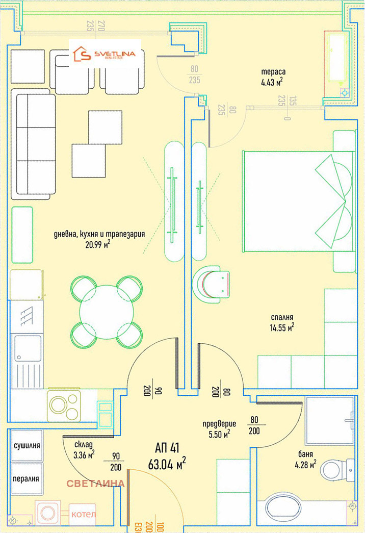 Te koop  1 slaapkamer Sofia , Simeonovo , 83 m² | 20054232 - afbeelding [4]