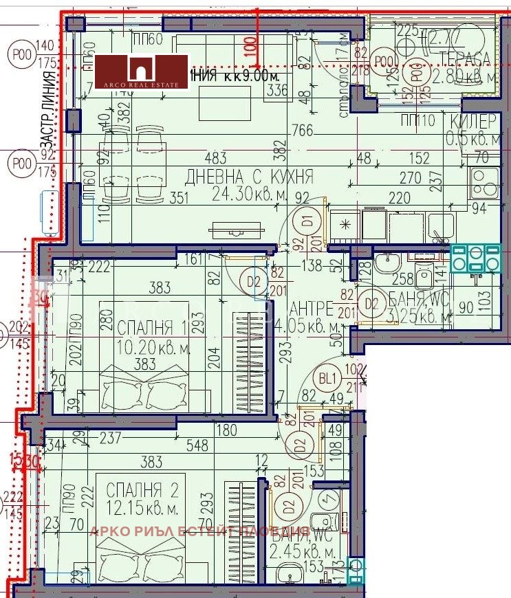 Na prodej  2 ložnice Plovdiv , Kjučuk Pariž , 87 m2 | 70382697