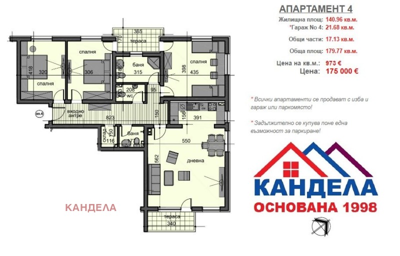 Продава 4-СТАЕН, гр. Пловдив, Кючук Париж, снимка 2 - Aпартаменти - 48897076