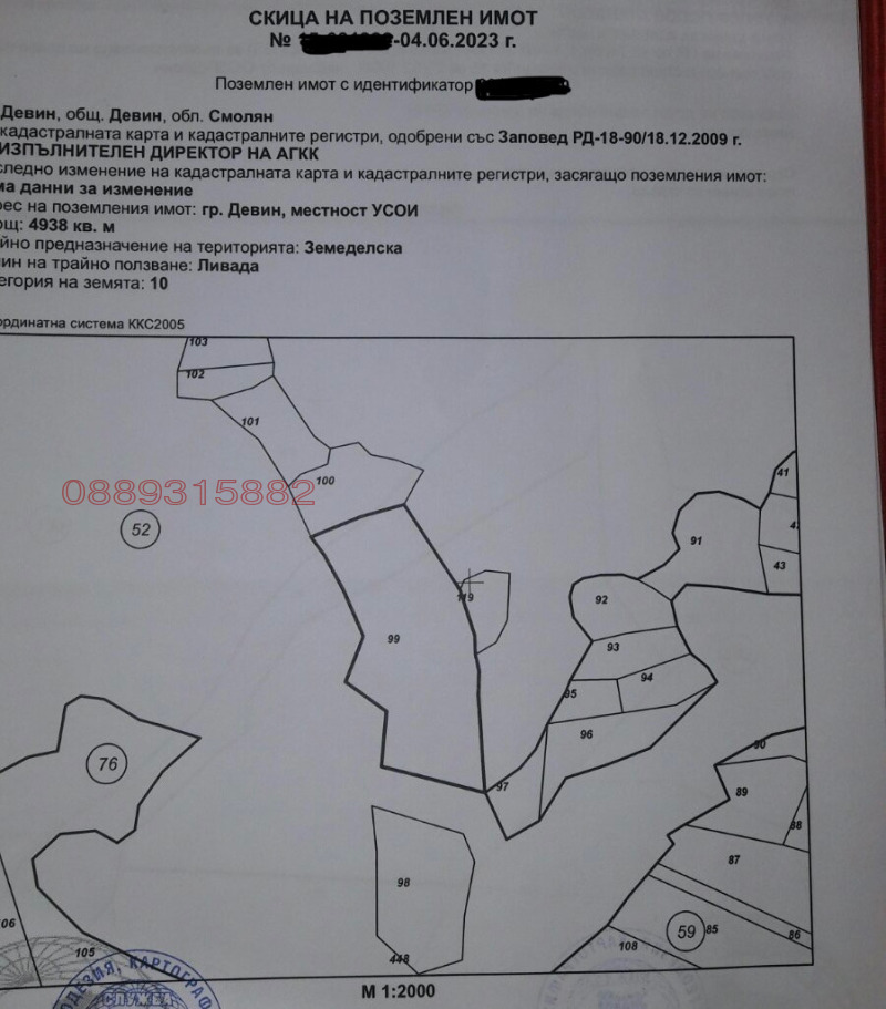 Продава ЗЕМЕДЕЛСКА ЗЕМЯ, гр. Девин, област Смолян, снимка 2 - Земеделска земя - 52786421