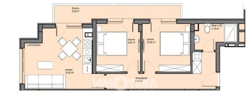 Продава 3-СТАЕН, гр. София, Красна поляна 2, снимка 1 - Aпартаменти - 47070947