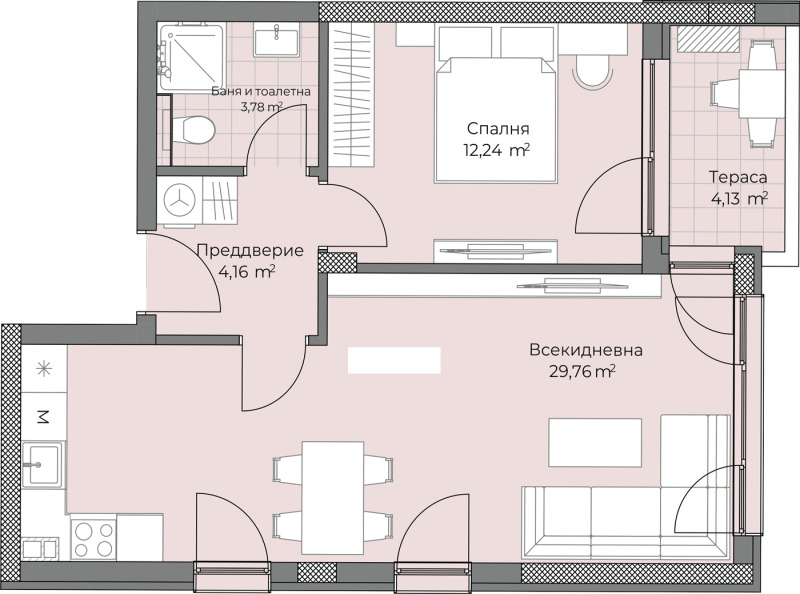 Til salg  1 soveværelse Plovdiv , Ostromila , 75 kvm | 21899497 - billede [2]