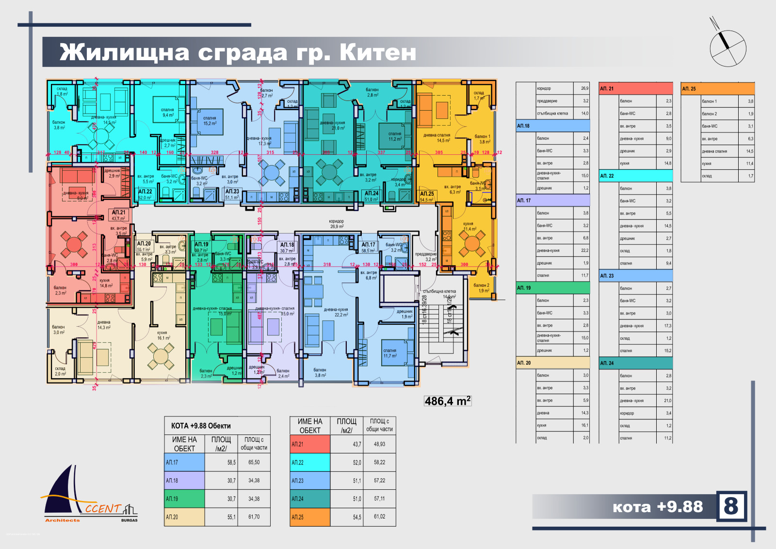Продава 3-СТАЕН, гр. Китен, област Бургас, снимка 5 - Апартаменти - 55877710