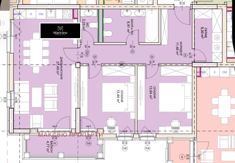 Продава  3-стаен, град София, Малинова долина •  196 000 EUR • ID 27433024 — holmes.bg - [1] 