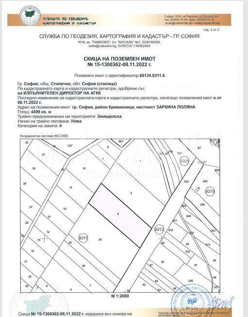 Till salu  Komplott Sofia , Kremikovci , 4499 kvm | 28301582