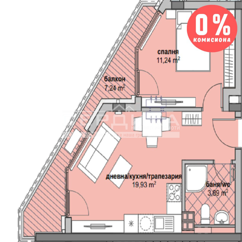 In vendita  1 camera da letto Sofia , Liulin 7 , 60 mq | 43434521 - Immagine [4]