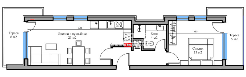 Продава 2-СТАЕН, гр. Пловдив, Коматево