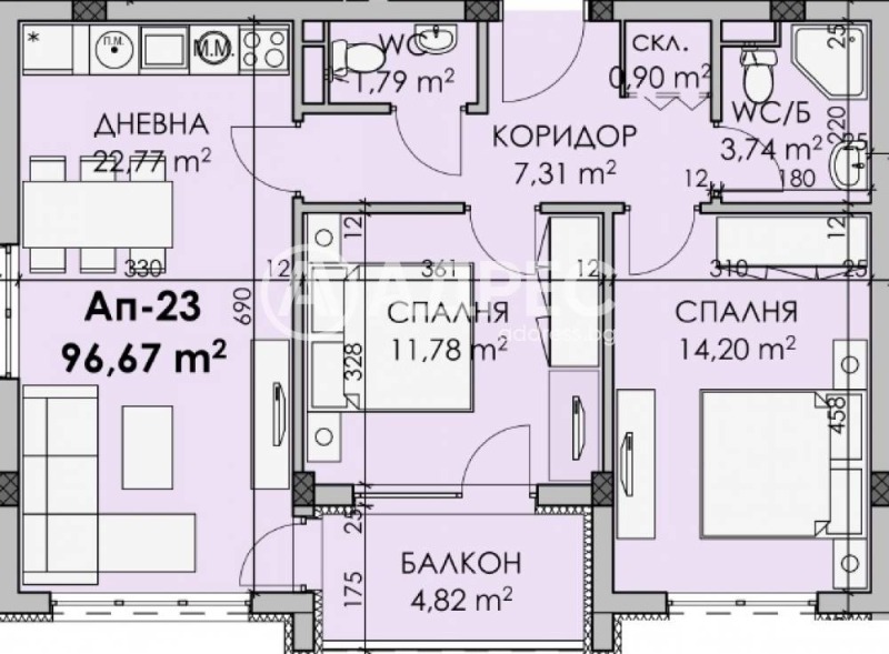 Продава 3-СТАЕН, гр. Бургас, област Бургас, снимка 3 - Апартаменти - 52810358
