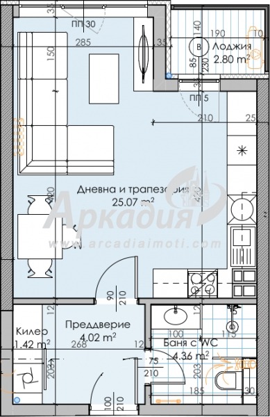 For Sale  Studio Plovdiv , Karshiyaka , 52 sq.m | 47110518 - image [2]