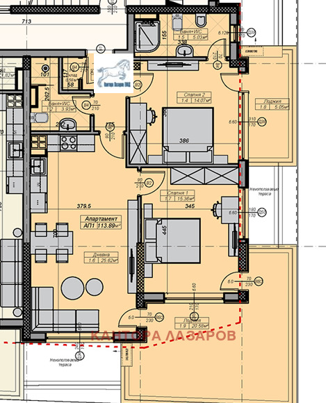 Zu verkaufen  2 Schlafzimmer Sofia , Hadschi Dimitar , 126 qm | 19326743 - Bild [3]