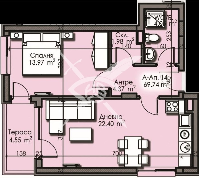 Продава 2-СТАЕН, гр. Бургас, Изгрев, снимка 2 - Aпартаменти - 48305960