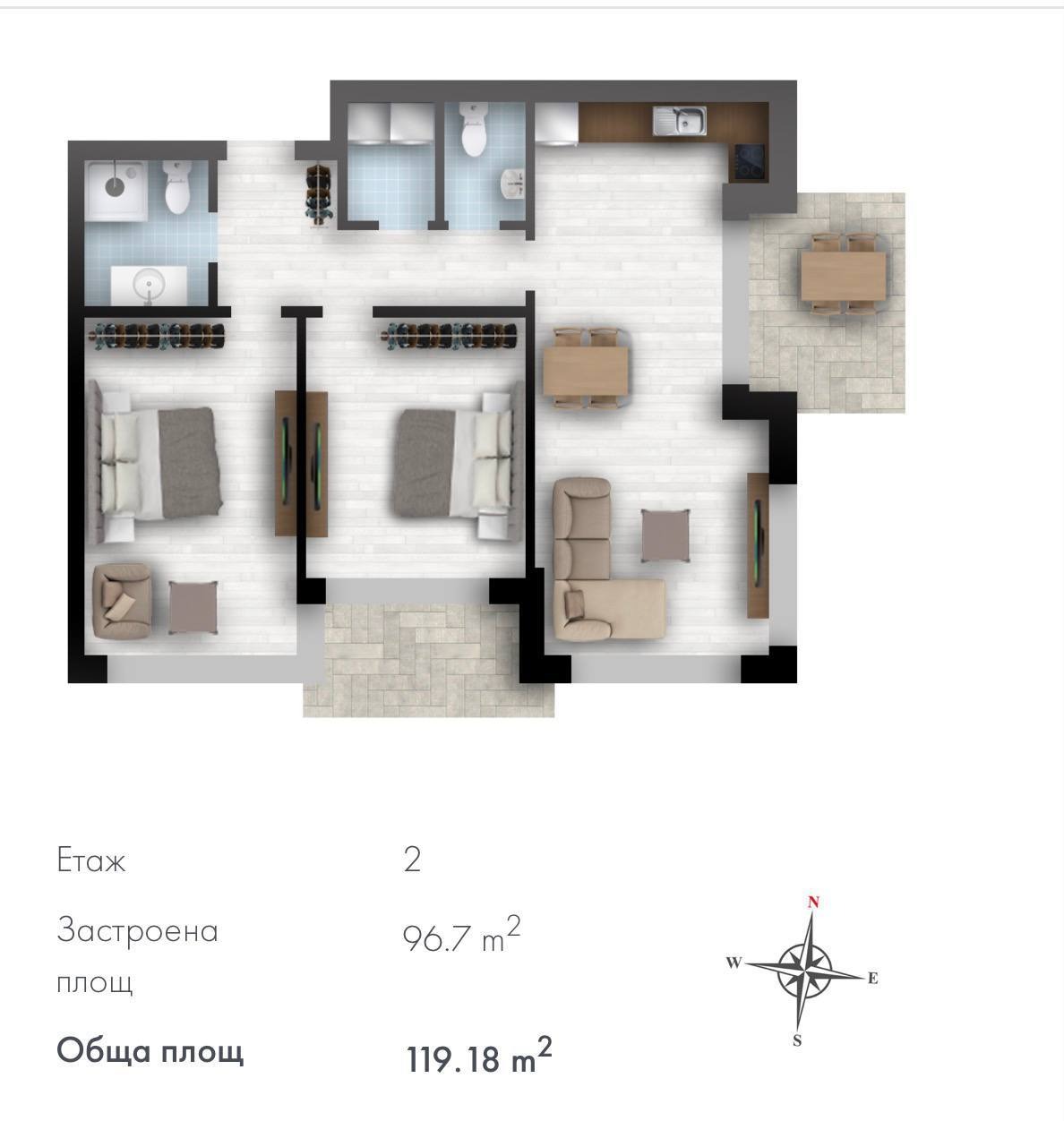 Продава 3-СТАЕН, гр. Варна, к.к. Св.Св. Константин и Елена, снимка 3 - Апартаменти - 55052872