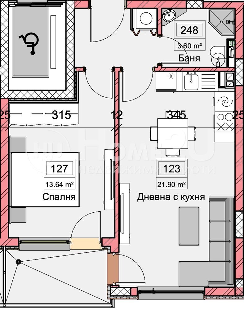 Na prodej  1 ložnice Varna , Kajsieva gradina , 64 m2 | 56733496 - obraz [4]