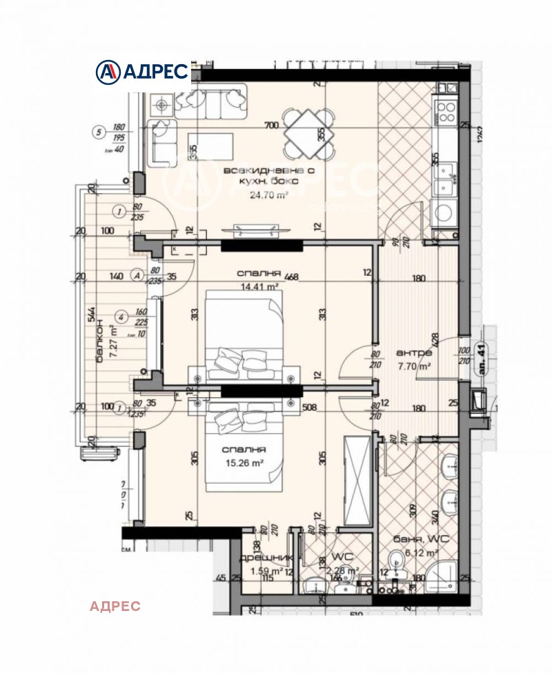 Zu verkaufen  2 Schlafzimmer Warna , Mladost 1 , 111 qm | 92815549