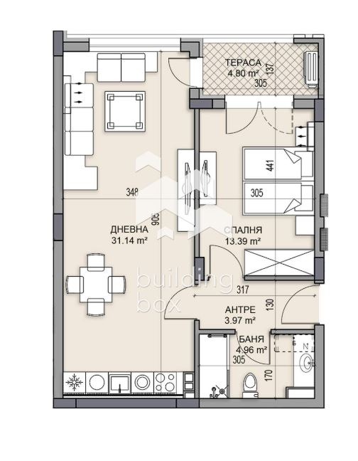 Till salu  1 sovrum Plovdiv , Gagarin , 79 kvm | 91836907 - bild [2]