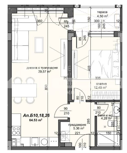 Na prodej  1 ložnice Plovdiv , Trakija , 80 m2 | 96712989 - obraz [2]