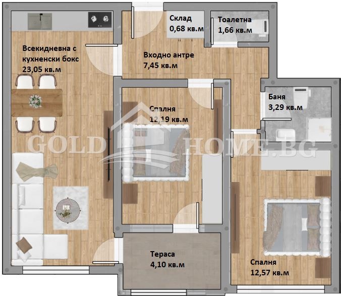 Продава  3-стаен град Пловдив , Христо Смирненски , 91 кв.м | 41633071 - изображение [2]