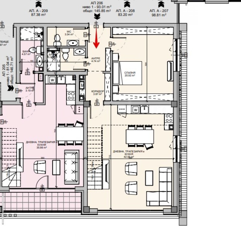 Продава 4-СТАЕН, к.к. Боровец, област София област, снимка 3 - Апартаменти - 51593897