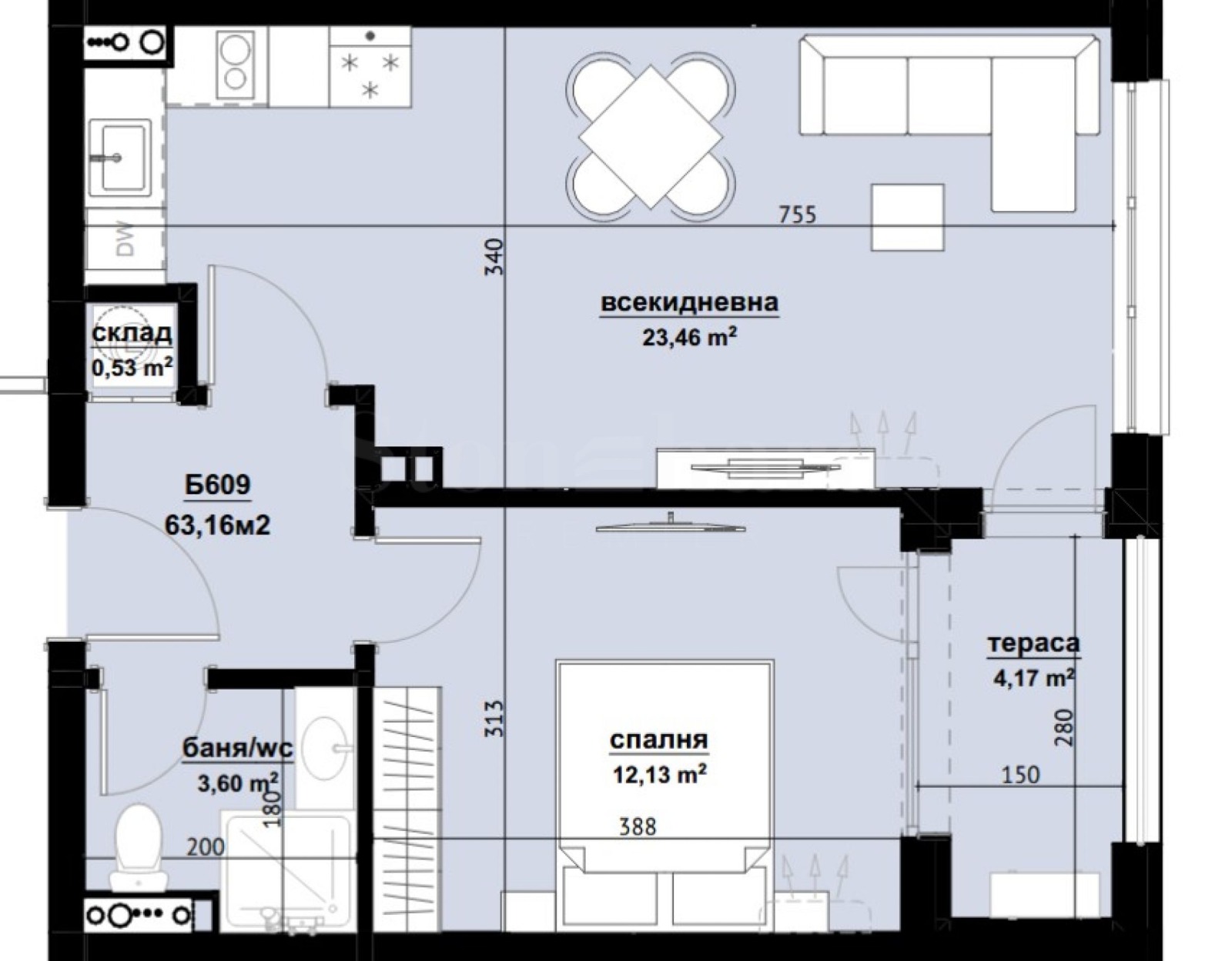 Продава 2-СТАЕН, гр. Бургас, Изгрев, снимка 2 - Апартаменти - 52254260