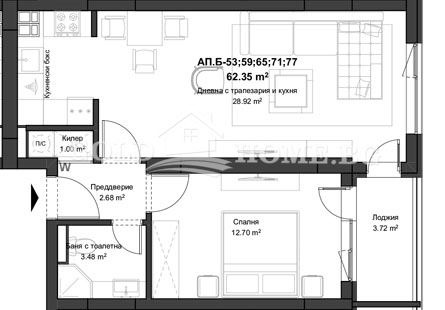 Eladó  1 hálószoba Plovdiv , Kjucsuk Parizs , 65 négyzetméter | 96385715 - kép [4]