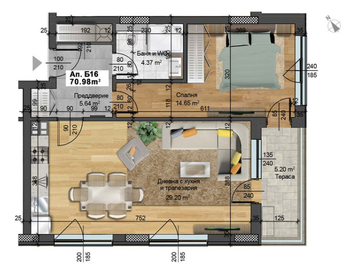 Продава 2-СТАЕН, гр. София, Малинова долина, снимка 7 - Апартаменти - 54409952
