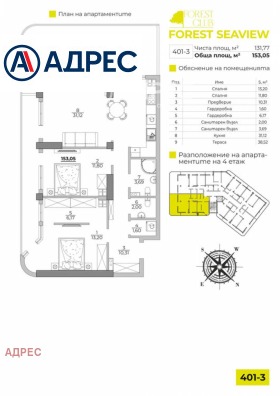 3-стаен град Варна, к.к. Чайка 4