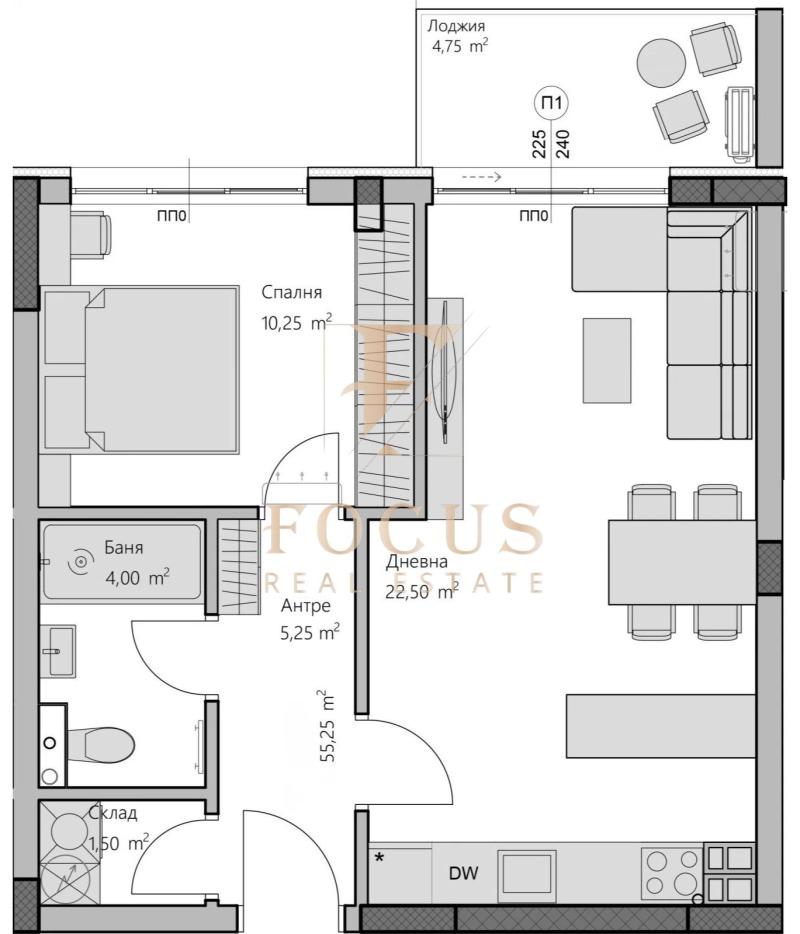 For Sale  1 bedroom Plovdiv , Hristo Smirnenski , 65 sq.m | 33237816 - image [3]