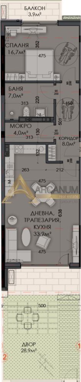 Продава 2-СТАЕН, гр. Варна, Виница, снимка 5 - Апартаменти - 56129735