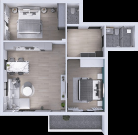 Te koop 2 slaapkamers