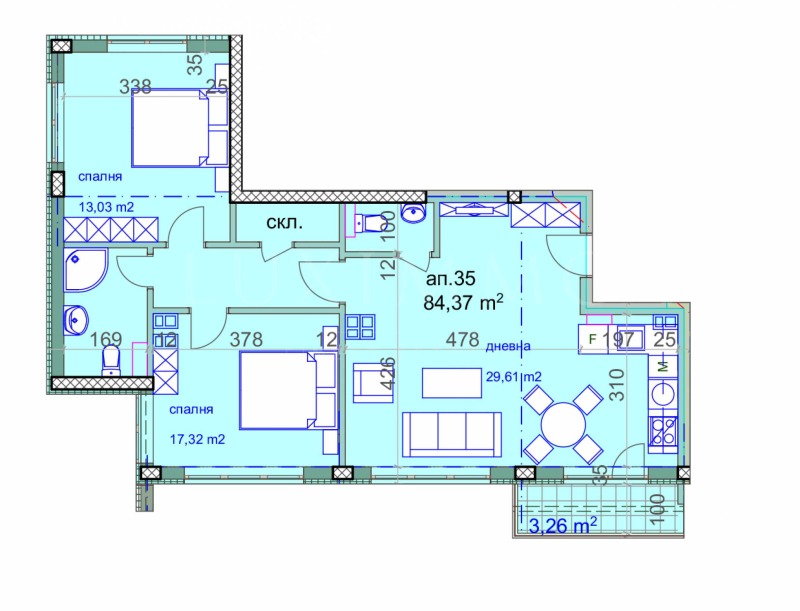 Продава 3-СТАЕН, гр. София, Манастирски ливади, снимка 15 - Апартаменти - 52754099