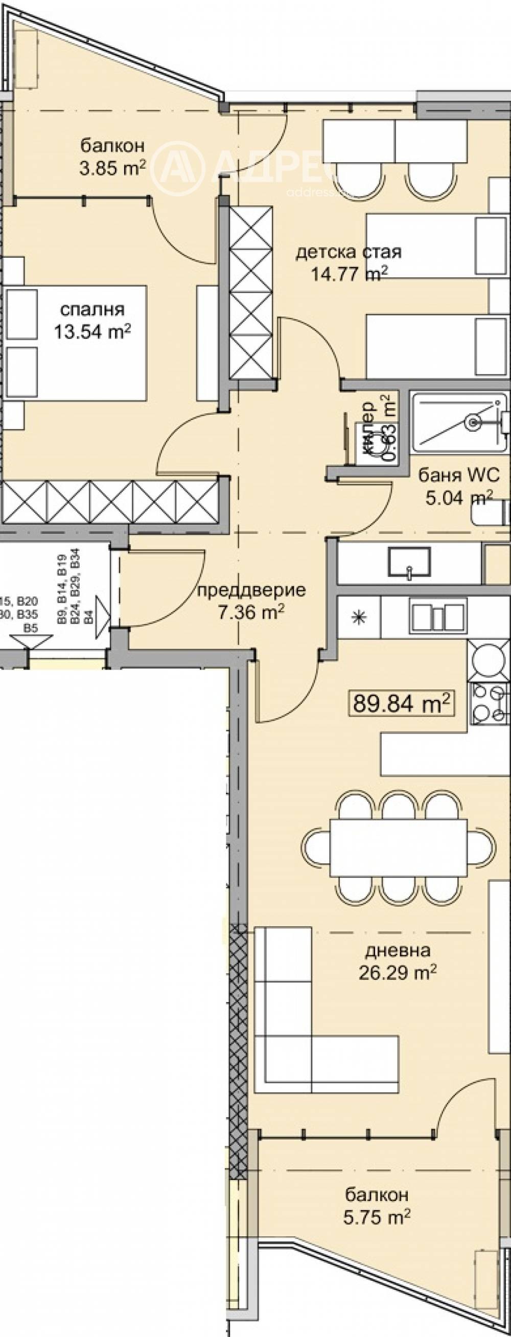 Продава 3-СТАЕН, гр. Варна, м-т Долна Трака, снимка 3 - Апартаменти - 55103404