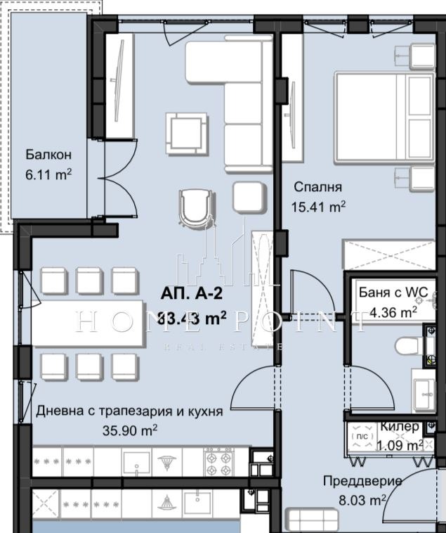 Продава 2-СТАЕН, гр. Пловдив, Христо Смирненски, снимка 4 - Aпартаменти - 46884186